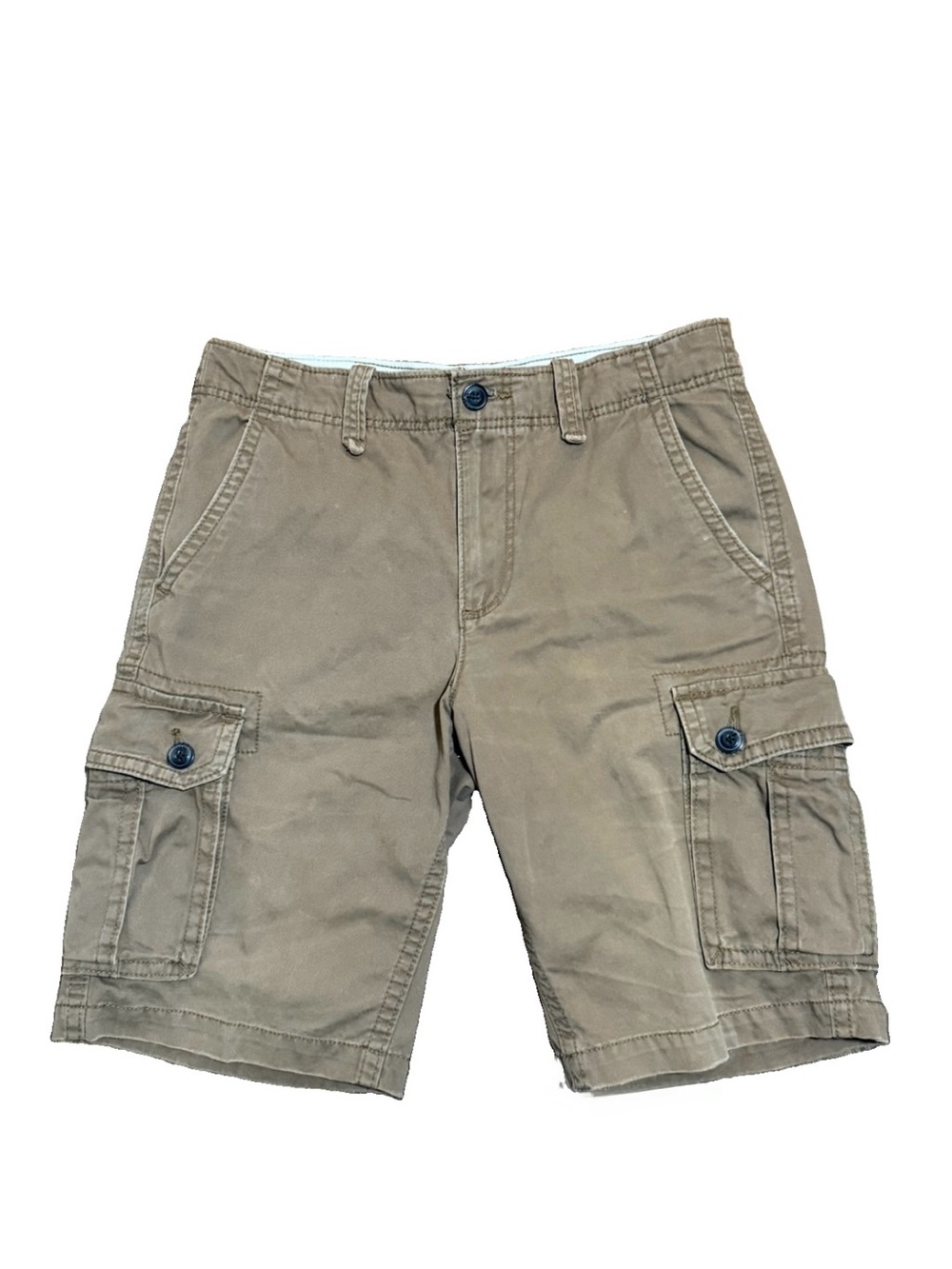 Y2K American Eagle Cargo Shorts Canvas Mens 33 Utility Baggy Khaki Brown Classic